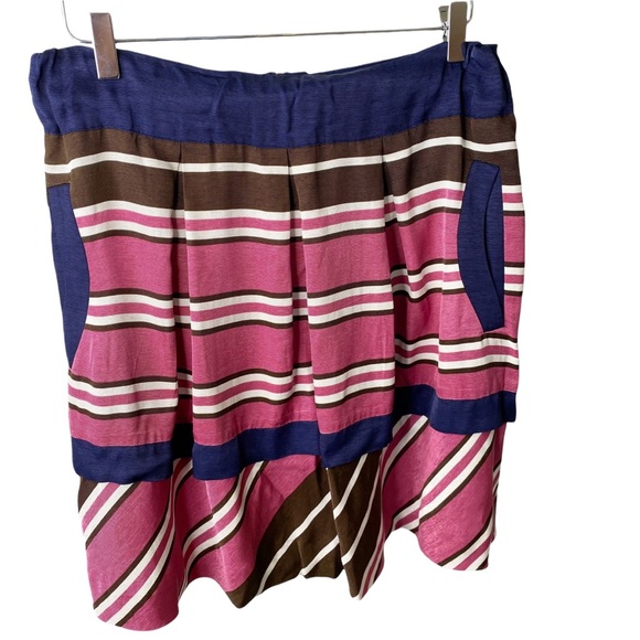 Anthropologie Maeve Tiered Striped Ruffle Skirt 10 - Picture 2 of 7